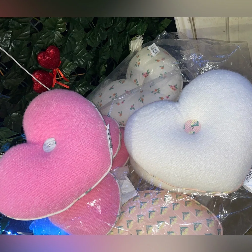 Set of 7 Heart-Shaped pillows - BRAND NEW WITH TAGS